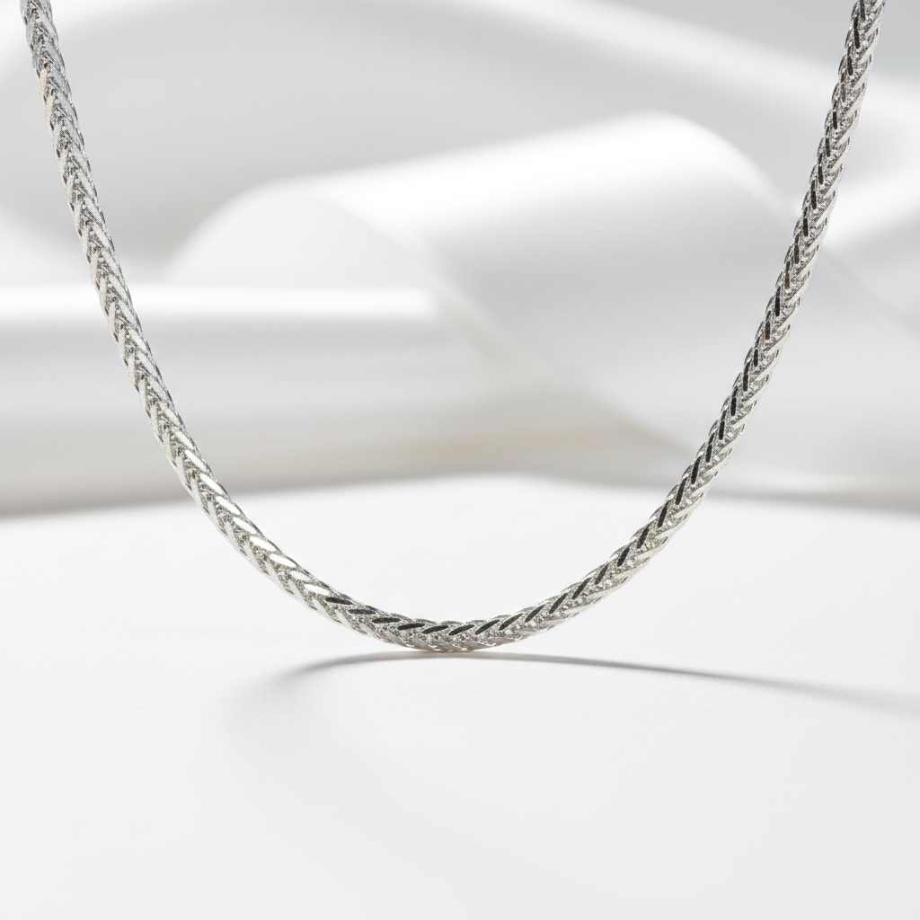 1.2mm Classic Wheat Necklace-Black Diamonds New York