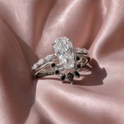 Devoted To You - Limited Coffin Cut Diamond Option Gothic Ring Set-Black Diamonds New York