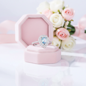 14k Gold Moonstone 1ct Pear Cut Engagement Ring-Black Diamonds New York