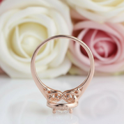 14k Rose Gold 1.2CT Diamond Classic Halo Engagement Ring-Black Diamonds New York