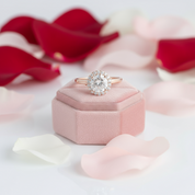 14k Rose Gold 1.2CT Diamond Classic Halo Engagement Ring-Black Diamonds New York