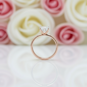 14k Rose Gold 3.5 Ct Diamond Solitaire Engagement Ring-Black Diamonds New York