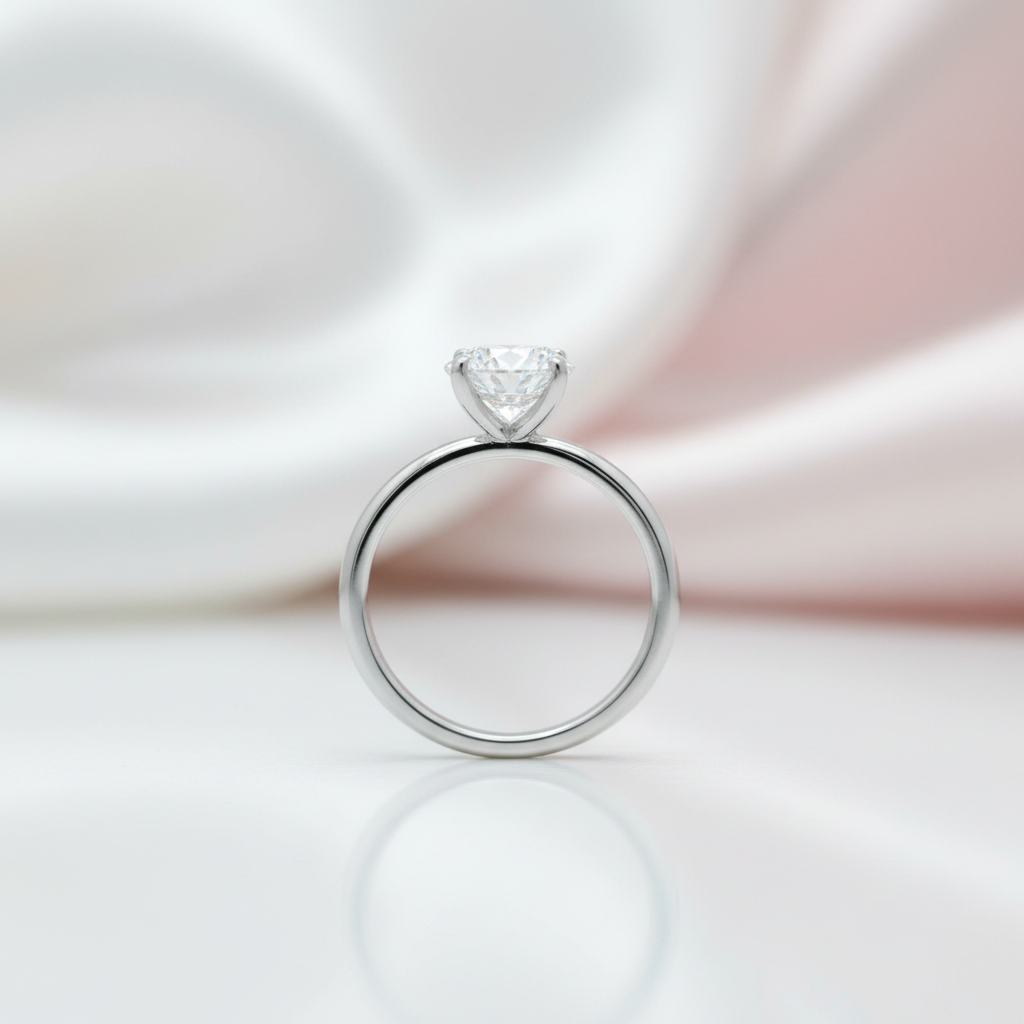 14k Rose Gold 3.5 Ct Diamond Option Solitaire Engagement Ring-Black Diamonds New York