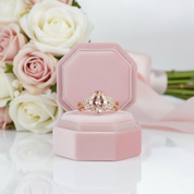 14K Rose Gold 3.5 Ct Oval Peach Morganite & Diamond Option-Black Diamonds New York