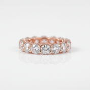 14k Rose Gold 5.1 Ct Round Cut Diamond Option Wedding Band-Black Diamonds New York