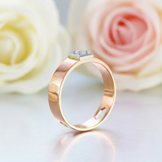 14k Rose Gold Band Ring Natural Diamond-Black Diamonds New York