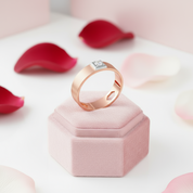 14k Rose Gold Band Ring Natural Diamond-Black Diamonds New York