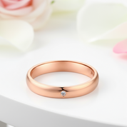 14k Rose Gold Bridal Wedding Band Ring 0.01ct Natural Diamonds-Black Diamonds New York