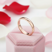 14k Rose Gold Bridal Wedding Band Ring 0.01ct Natural Diamonds-Black Diamonds New York