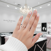 14k Rose Gold Bridal Wedding Band Ring 0.01ct Natural Diamonds-Black Diamonds New York