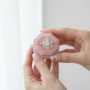 14k Rose Gold Double Halo Oval Cut Diamond Engagement Ring-Black Diamonds New York