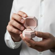 14k Rose Gold Engagement Ring 1.2ct Peach Morganite 0.2ct Diamond Option-Black Diamonds New York