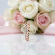 14k Rose Gold Eternity Diamond Option Wedding Band-Black Diamonds New York