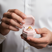 14k Rose Gold Floral Yellow Citrine Natural Diamond Option Ring-Black Diamonds New York