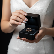 14k Rose Gold Forever Men Ring with Diamond Option-Black Diamonds New York