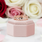 14k Rose Gold Heart Ring 0.07ct Natural Diamond-Black Diamonds New York