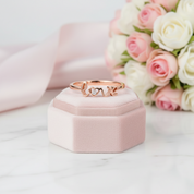 14k Rose Gold Love Ring 0.01ct Natural Diamond-Black Diamonds New York