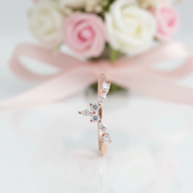 14k Rose Gold Marquise Diamond Option Wedding Band-Black Diamonds New York