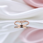 14k Rose Gold Diamond Stackable Wedding Band-Black Diamonds New York