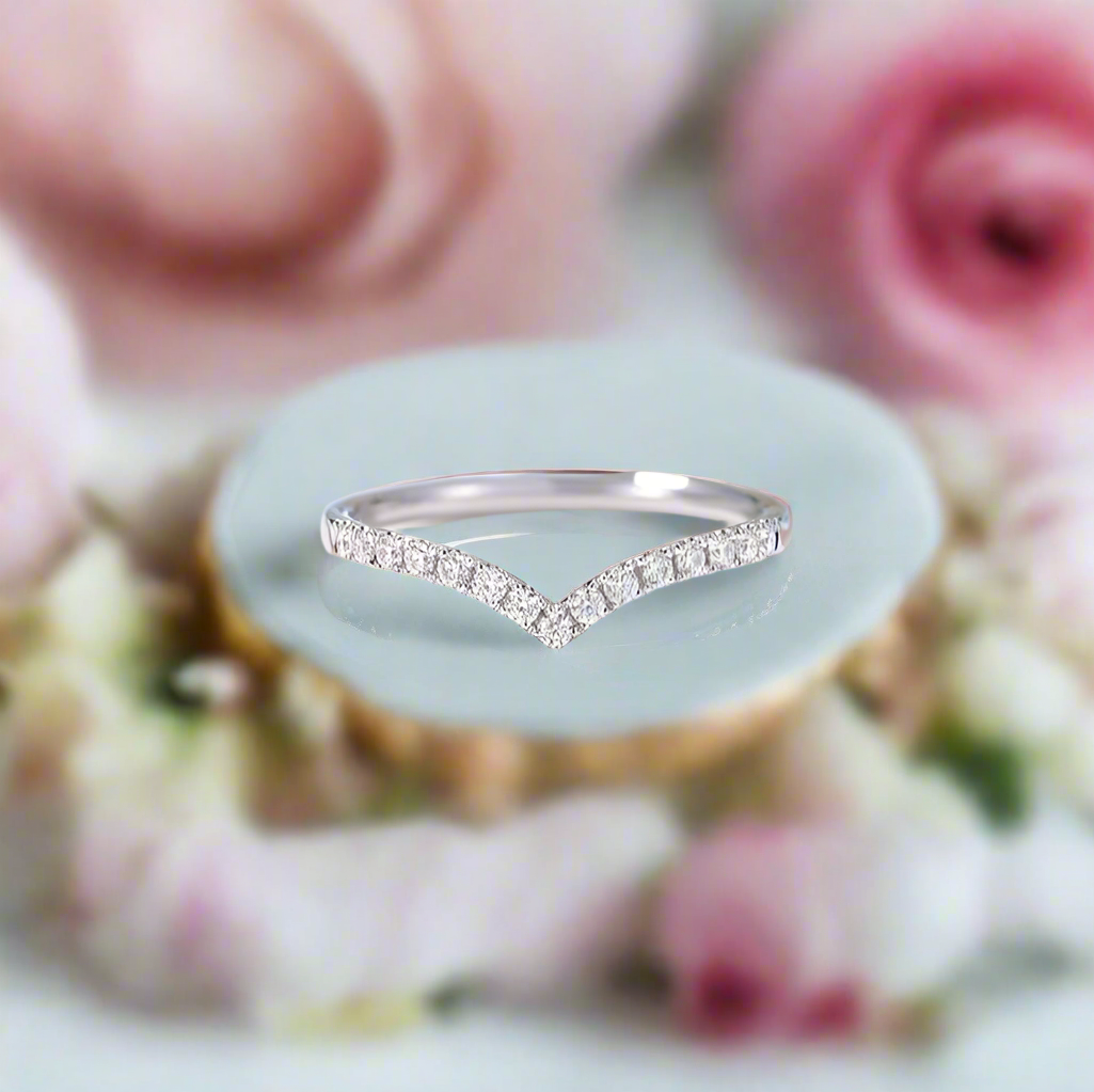 14k Solid Gold Diamond Stackable Wedding Band-Black Diamonds New York