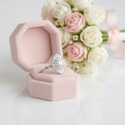14k White Gold 1.0 Ct Diamond Option Vintage Baguette Engagement Ring-Black Diamonds New York