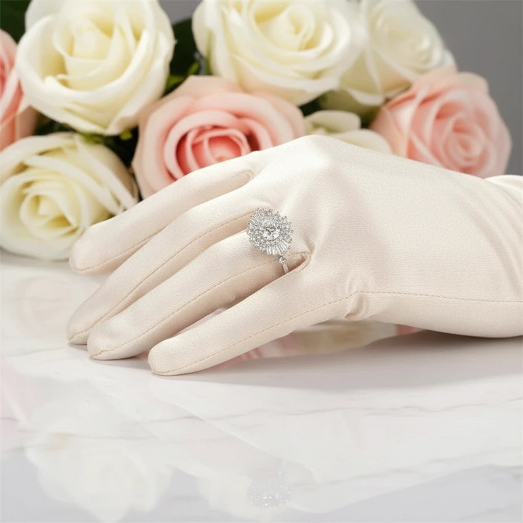 14k White Gold 1.0 Ct Diamond Vintage Baguette Engagement Ring-Black Diamonds New York