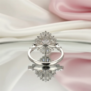 14k White Gold 1.0 Ct Diamond Vintage Baguette Engagement Ring-Black Diamonds New York