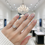 14K White Gold 1.0 Ct Round Diamond Engagement Ring-Black Diamonds New York