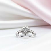 14k White Gold 1.0 Ct 6.5mm Diamond Engagement Ring-Black Diamonds New York