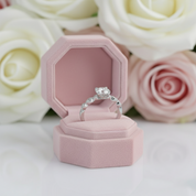 14k White Gold 1.0 Ct Diamond Antique Milgrain Engagement Ring-Black Diamonds New York