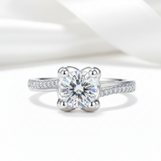 14k White Gold 1ct Round Diamond Option Ring-Black Diamonds New York