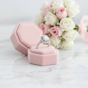 14k White Gold 2ct Diamond Double Halo Engagement Ring-Black Diamonds New York