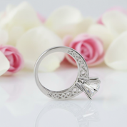 14k White Gold 2.0 Ct Round Cut Diamond Engagement Ring-Black Diamonds New York