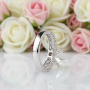 14k White Gold 2.0 Ct Round Cut Diamond Engagement Ring-Black Diamonds New York