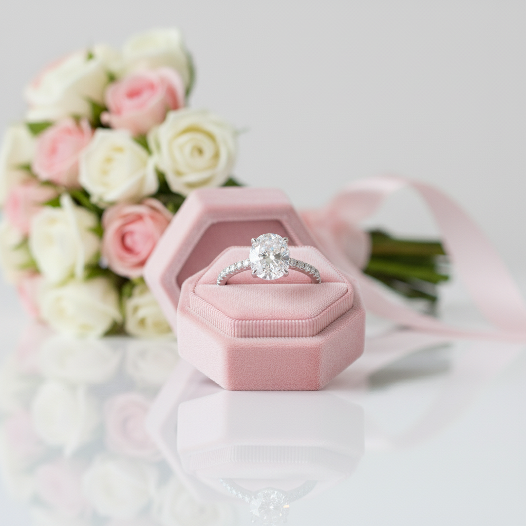 14k White Gold 3ct Oval Cut Diamond Option Under Halo Engagement Ring-Black Diamonds New York