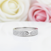 14k White Gold Anniversary Ring 0.31ct Natural Diamond-Black Diamonds New York