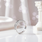 14k White Gold Anniversary Ring 0.31ct Natural Diamond-Black Diamonds New York