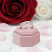 14k White Gold Anniversary Ring 0.31ct Natural Diamond-Black Diamonds New York