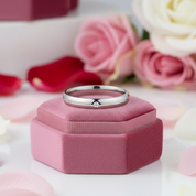 14k White Gold Bridal Ring Band 0.01ct Natural Diamonds-Black Diamonds New York