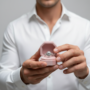 14k White Gold Crescent Moon Ring with 1.0 Ct Round Cut Grey Diamond-Black Diamonds New York