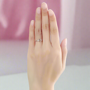 14K White Gold Heart Ring 0.02ct Natural Diamond-Black Diamonds New York