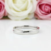 14K White Gold Men Wedding Band Ring-Black Diamonds New York