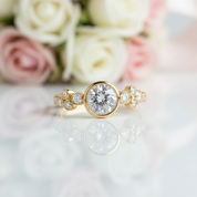 14k White Gold Diamond Option Engagement Ring-Black Diamonds New York