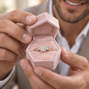 14k White Gold Diamond Option Engagement Ring-Black Diamonds New York