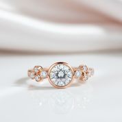 14k White Gold Diamond Option Engagement Ring-Black Diamonds New York