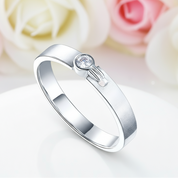 14k White Gold Natural Diamond Wedding Band-Black Diamonds New York