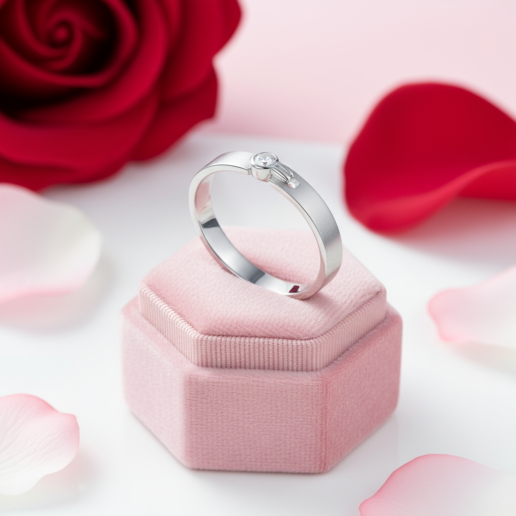 14k White Gold Natural Diamond Wedding Band-Black Diamonds New York