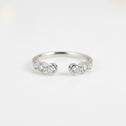 14k White Gold Ring 0.26ct Diamond Option-Black Diamonds New York