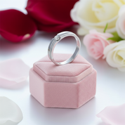 14k White Gold Round Natural Diamond Ring-Black Diamonds New York