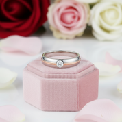 14k White & Rose Gold 2 Color Natural Diamond Ring-Black Diamonds New York